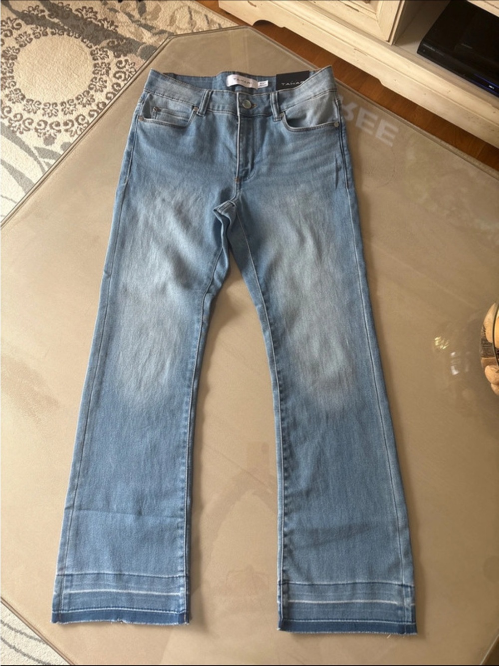 Tahari Light Blue Women's Straight-Leg Jeans